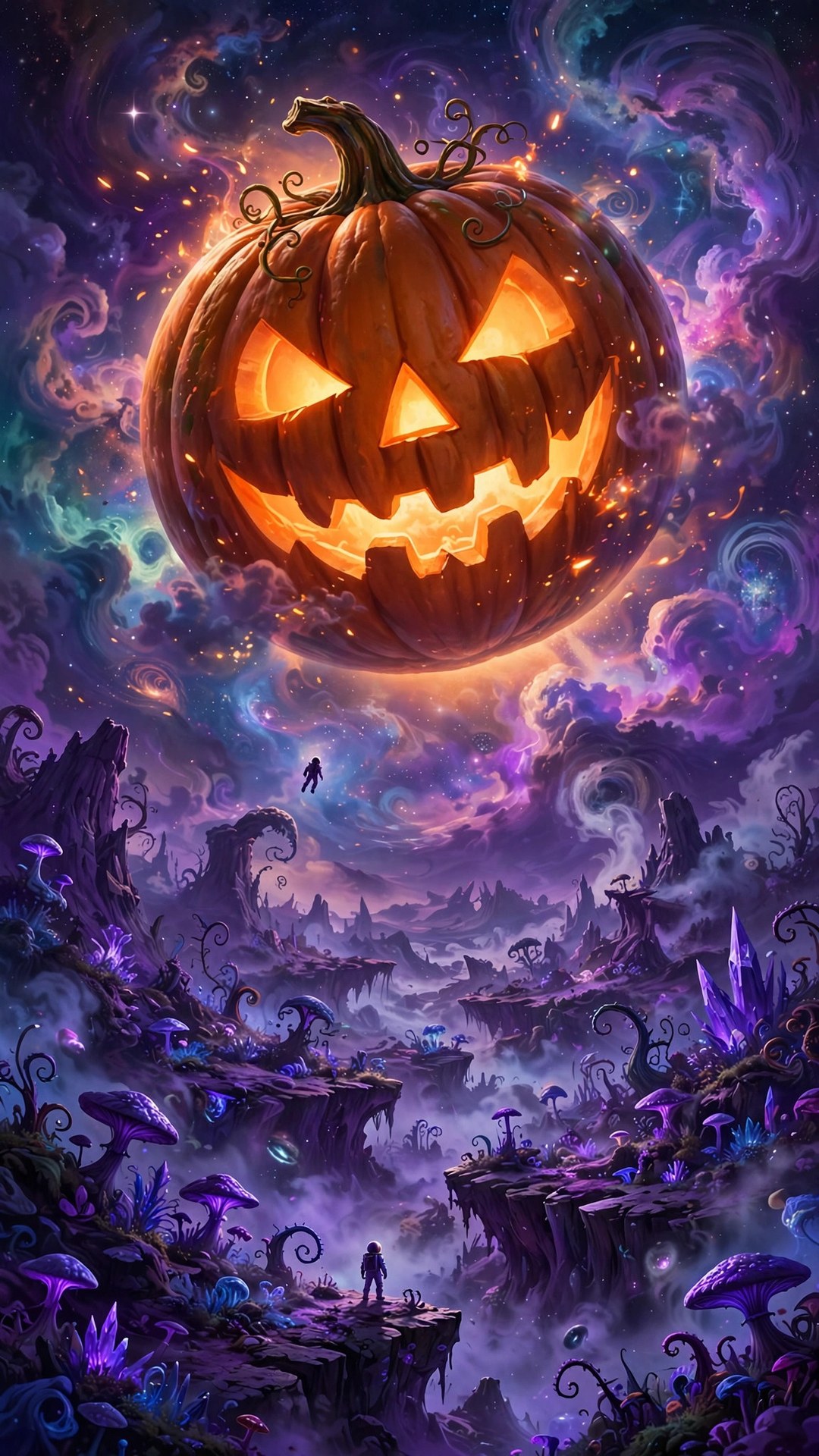 Alien Pumpkin Planet Wallpaper — Free Space Wallpaper