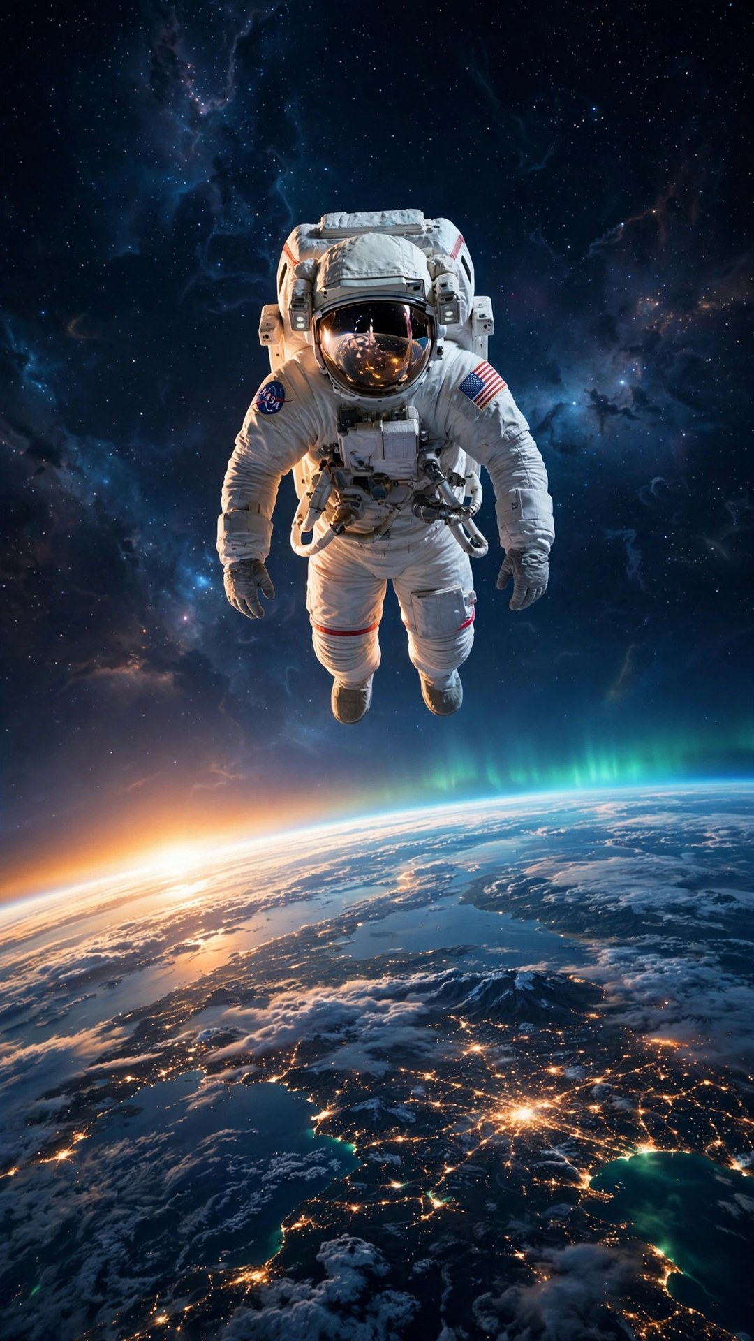 Astronaut Above Earth Wallpaper — Free Space Wallpaper