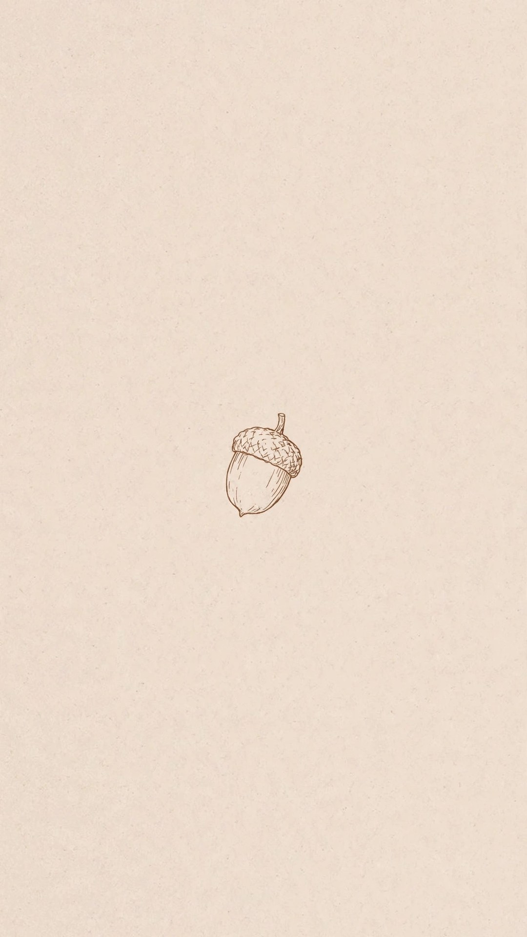 Autumn Acorn Minimal Wallpaper — Free Minimal Wallpaper