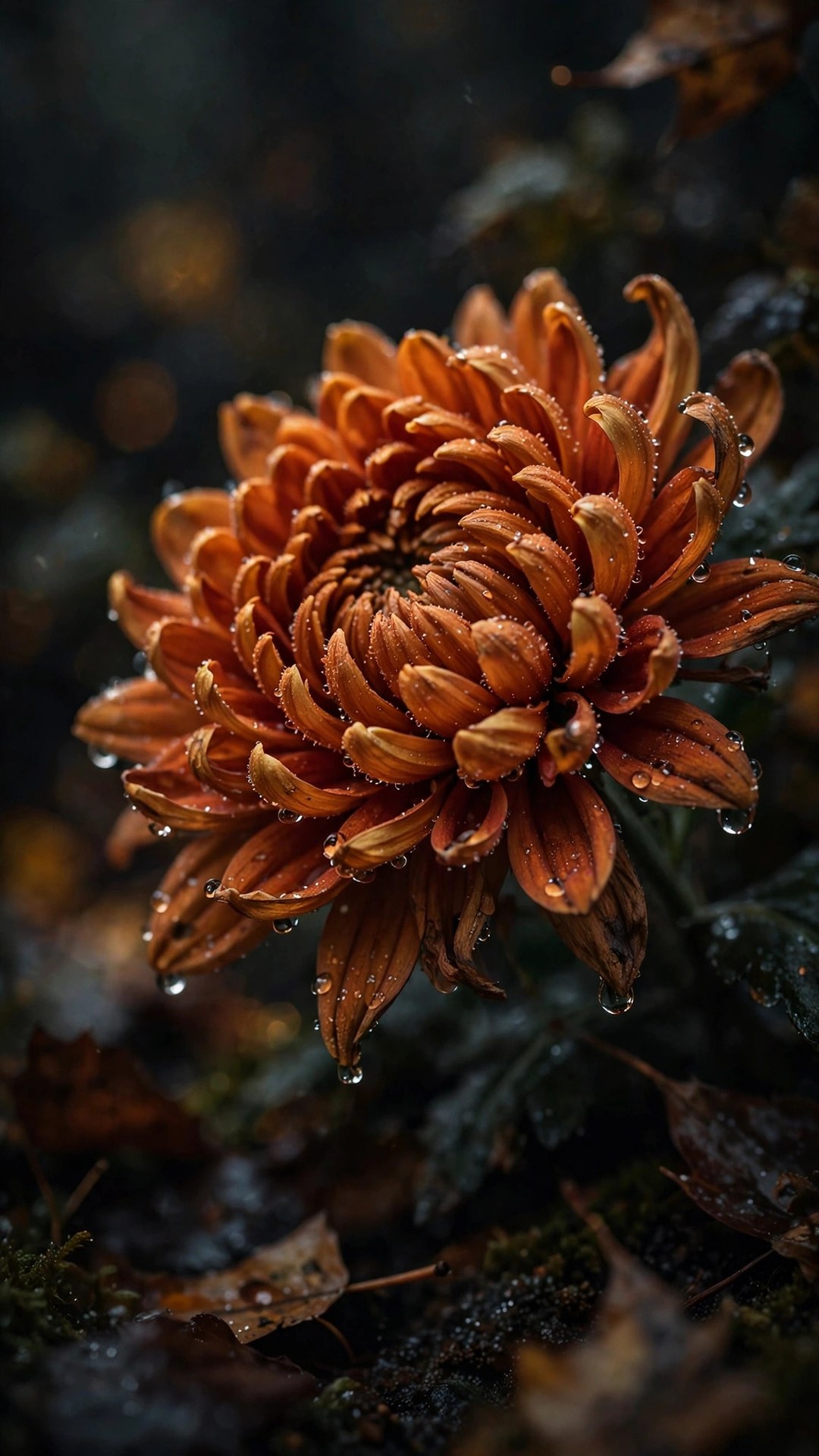 Autumn Chrysanthemum Macro Wallpaper — Free Botanical Wallpaper