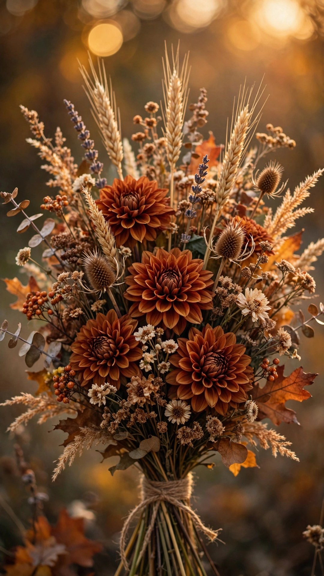 Autumn Wildflower Bouquet Wallpaper — Free Botanical Wallpaper