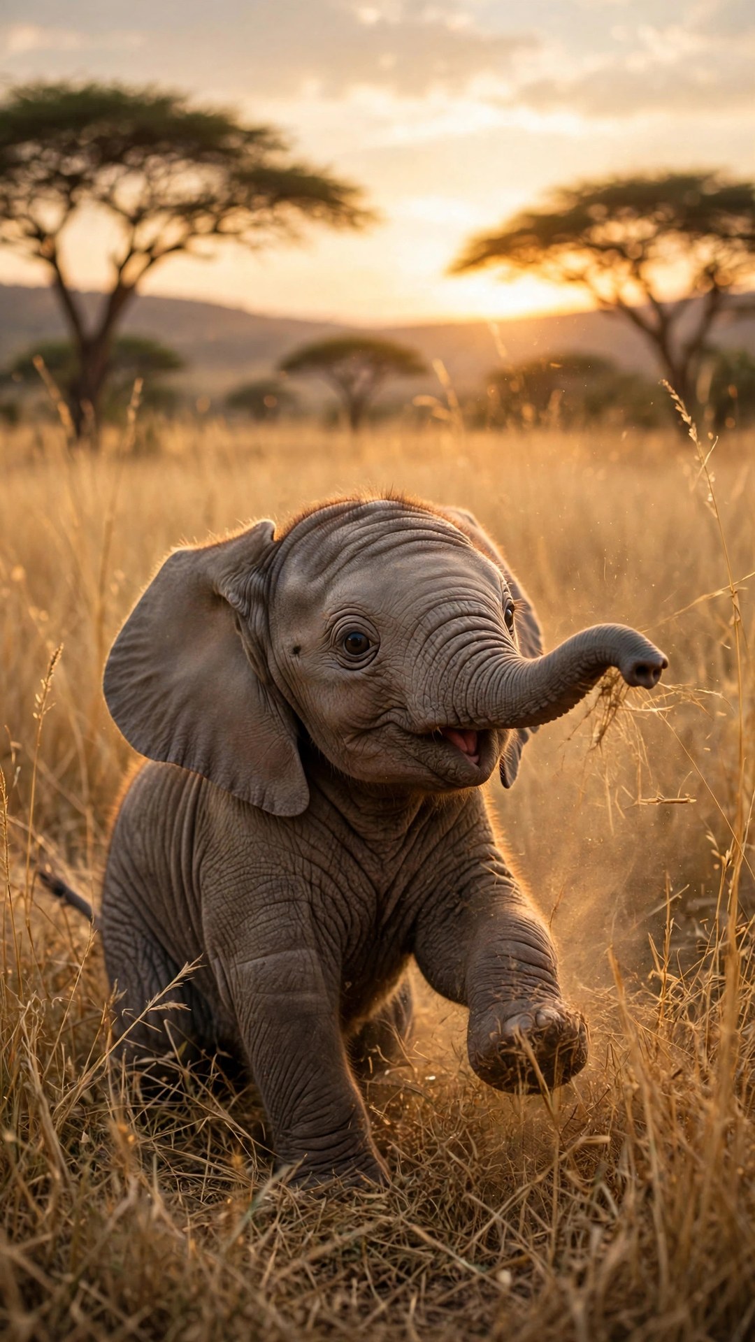 Baby Elephant Savanna Wallpaper — Free Animals Wallpaper