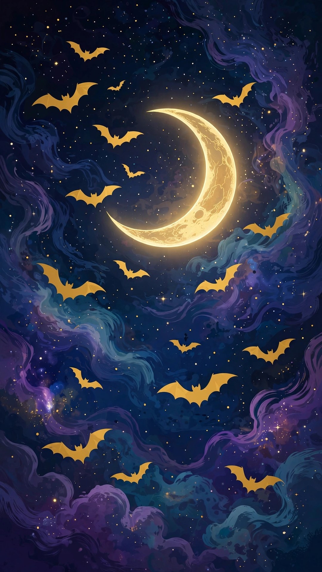 Batty Starry Night Sky Galaxy Wallpaper — Free Space Wallpaper