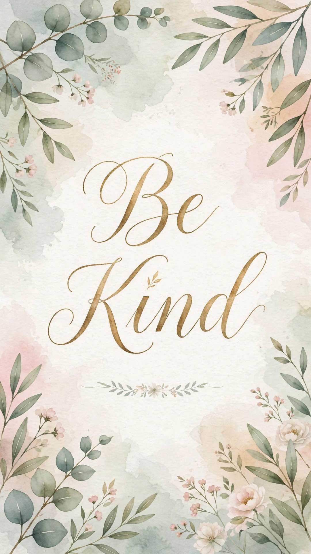 Be Kind Typography Wallpaper — Free Quotes Wallpaper