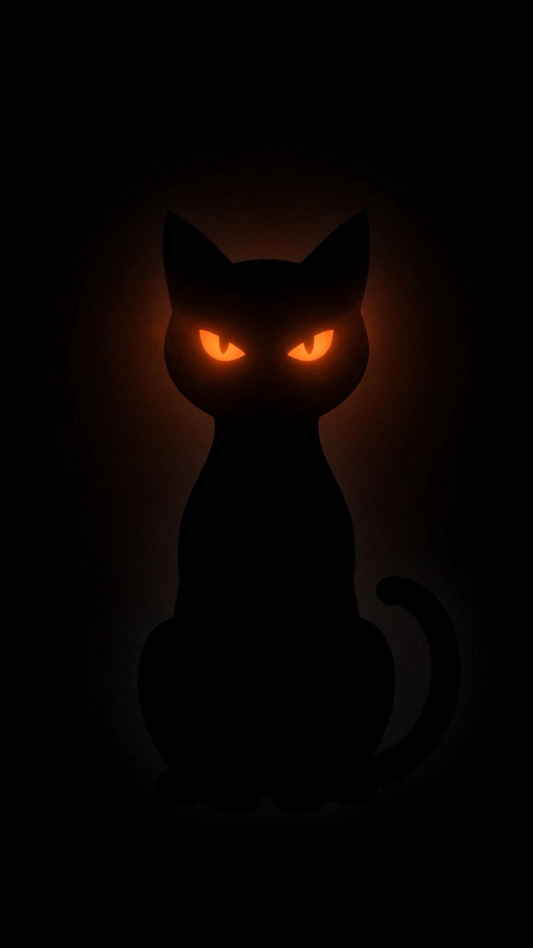 Black Cat Halloween AMOLED Wallpaper — Free Dark / AMOLED Wallpaper