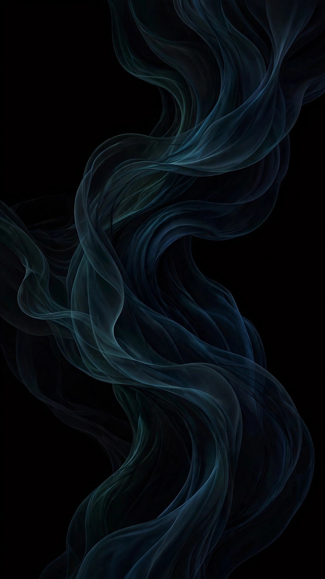 Pure Black Abstract Waves AMOLED Wallpaper — Free Dark / AMOLED Wallpaper