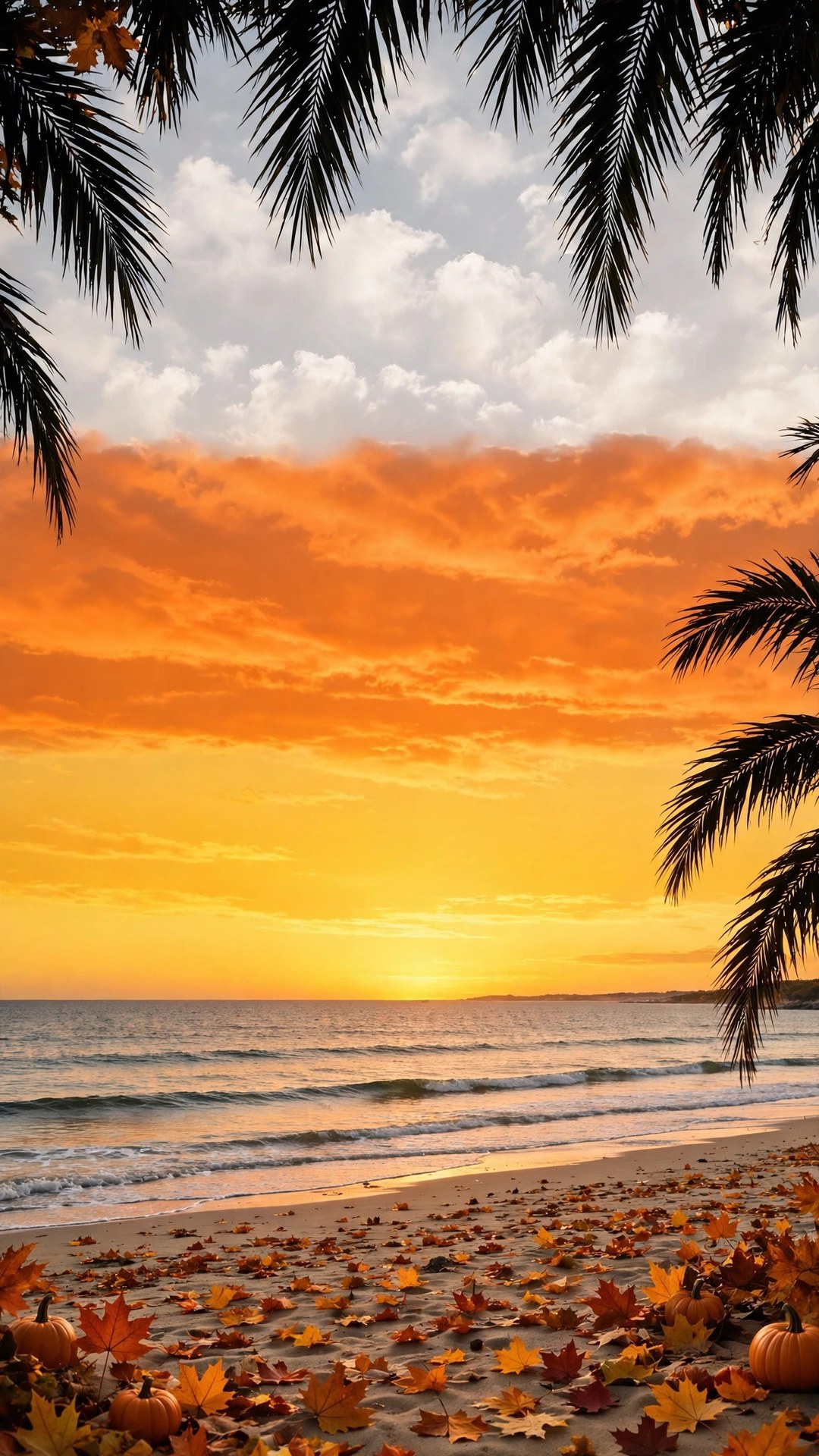 Candy Corn Sunset Beach Wallpaper — Free Ocean Wallpaper
