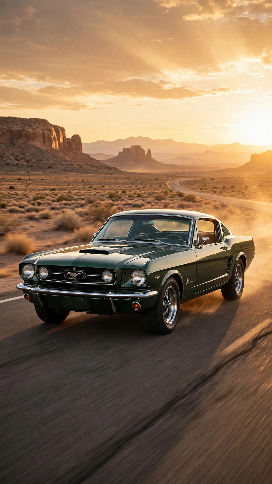 Classic Mustang Open Road Wallpaper — Free Cars Wallpaper