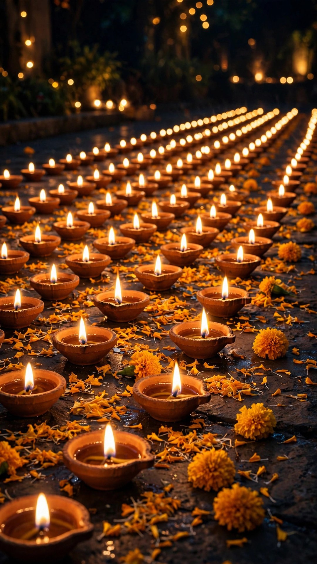 Diwali Diya Lights Wallpaper — Free Seasonal Wallpaper