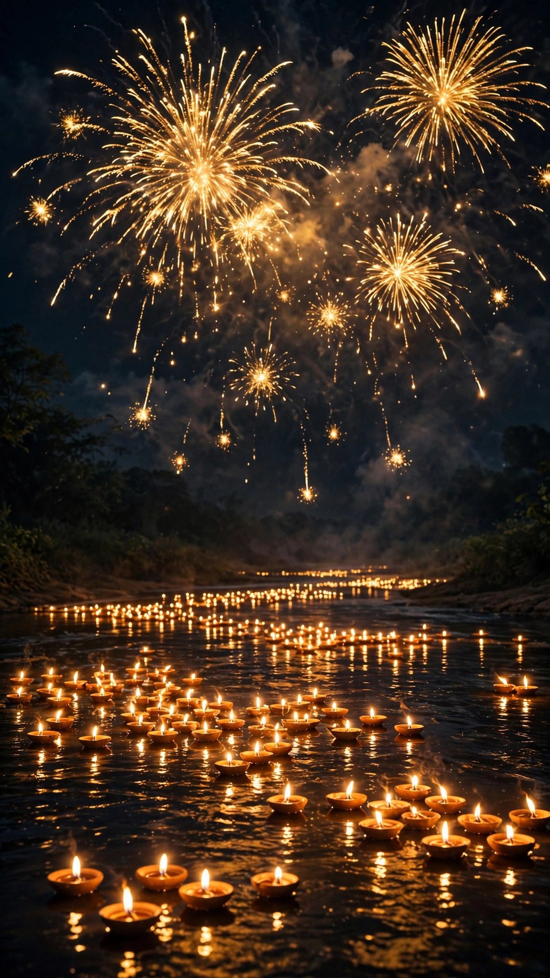 Diwali Fireworks Night Wallpaper — Free Seasonal Wallpaper