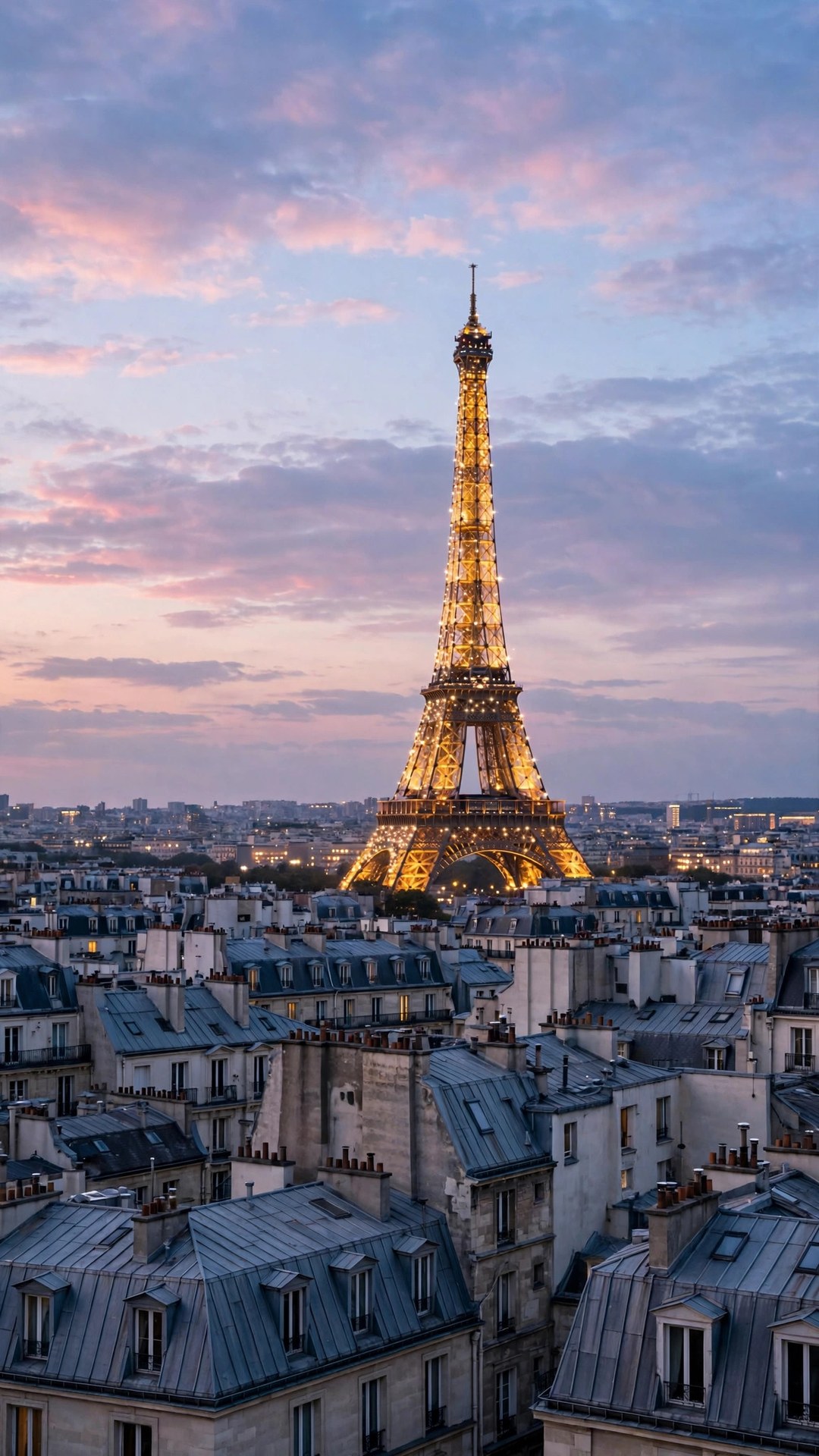 Eiffel Tower Twilight Paris Wallpaper — Free Architecture Wallpaper