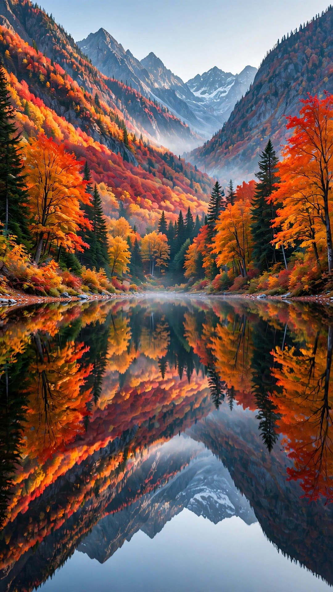 Fall Lake Reflection Wallpaper — Free Nature Wallpaper