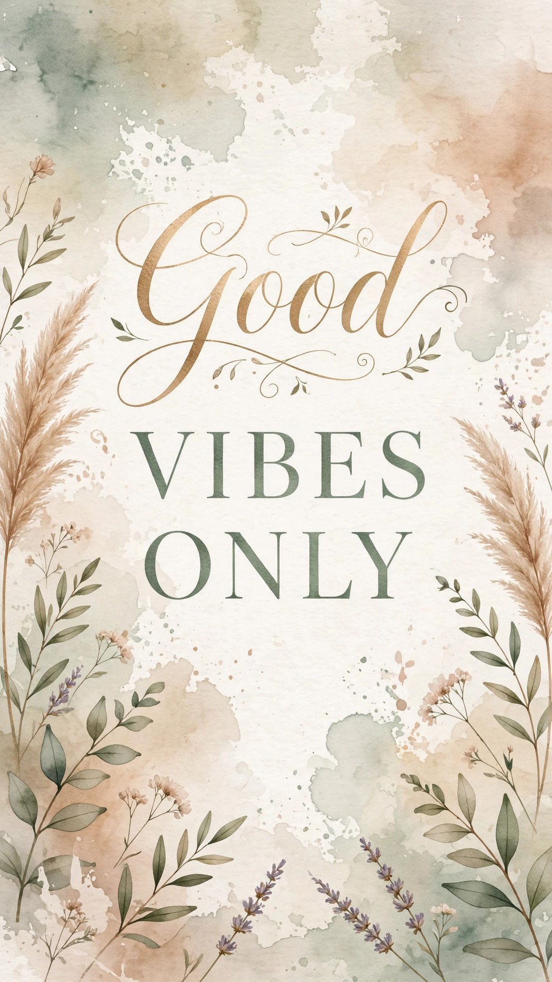 Good Vibes Only Typography Wallpaper — Free Quotes Wallpaper