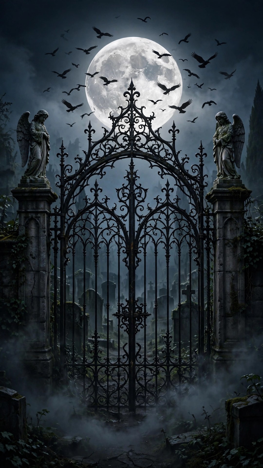 Gothic Cemetery Gate Wallpaper — Free Architecture Wallpaper