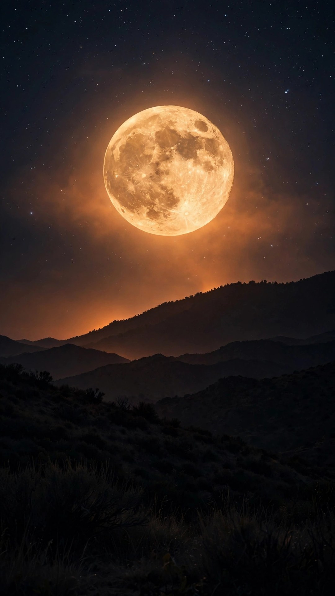 Harvest Moon Glow Wallpaper — Free Space Wallpaper