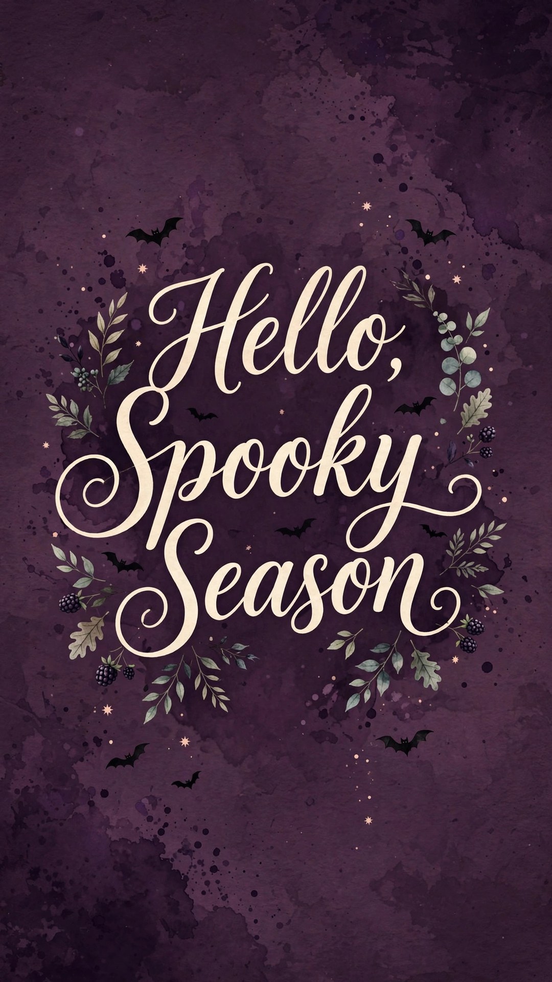 Hello Spooky Season Typography Wallpaper — Free Quotes Wallpaper