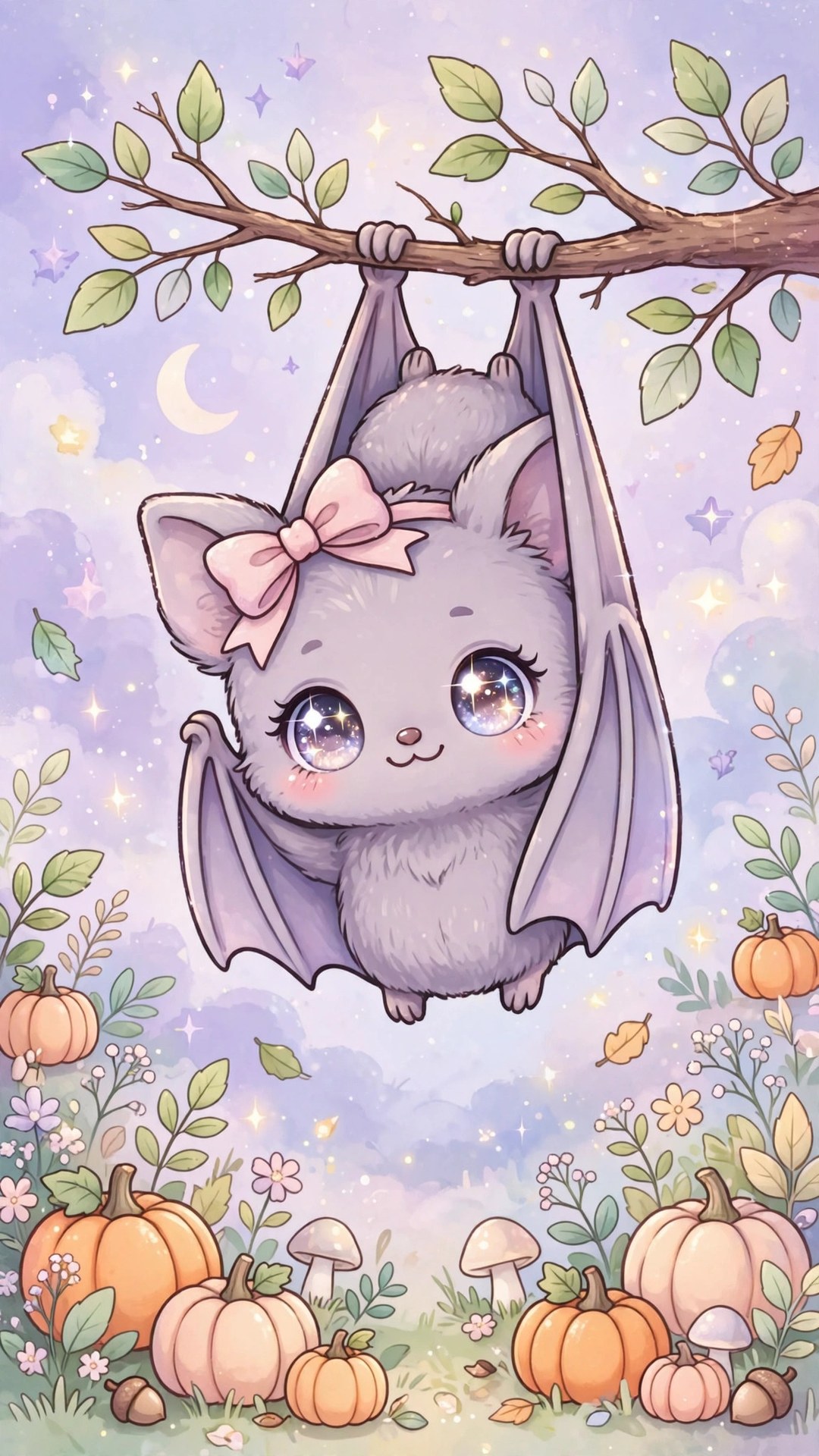 Kawaii Halloween Bat Wallpaper — Free Animals Wallpaper
