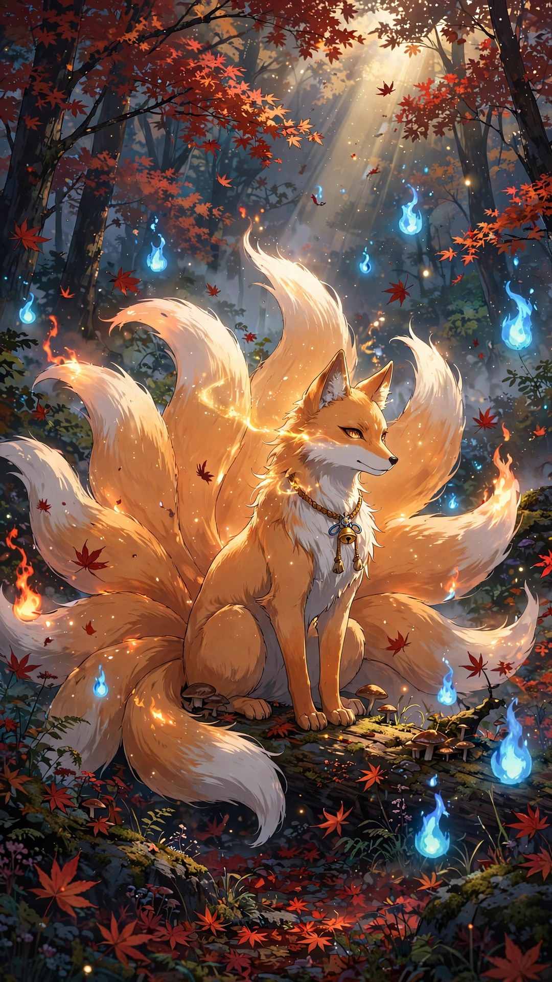 Kitsune Fox Autumn Anime Wallpaper — Free Anime Wallpaper