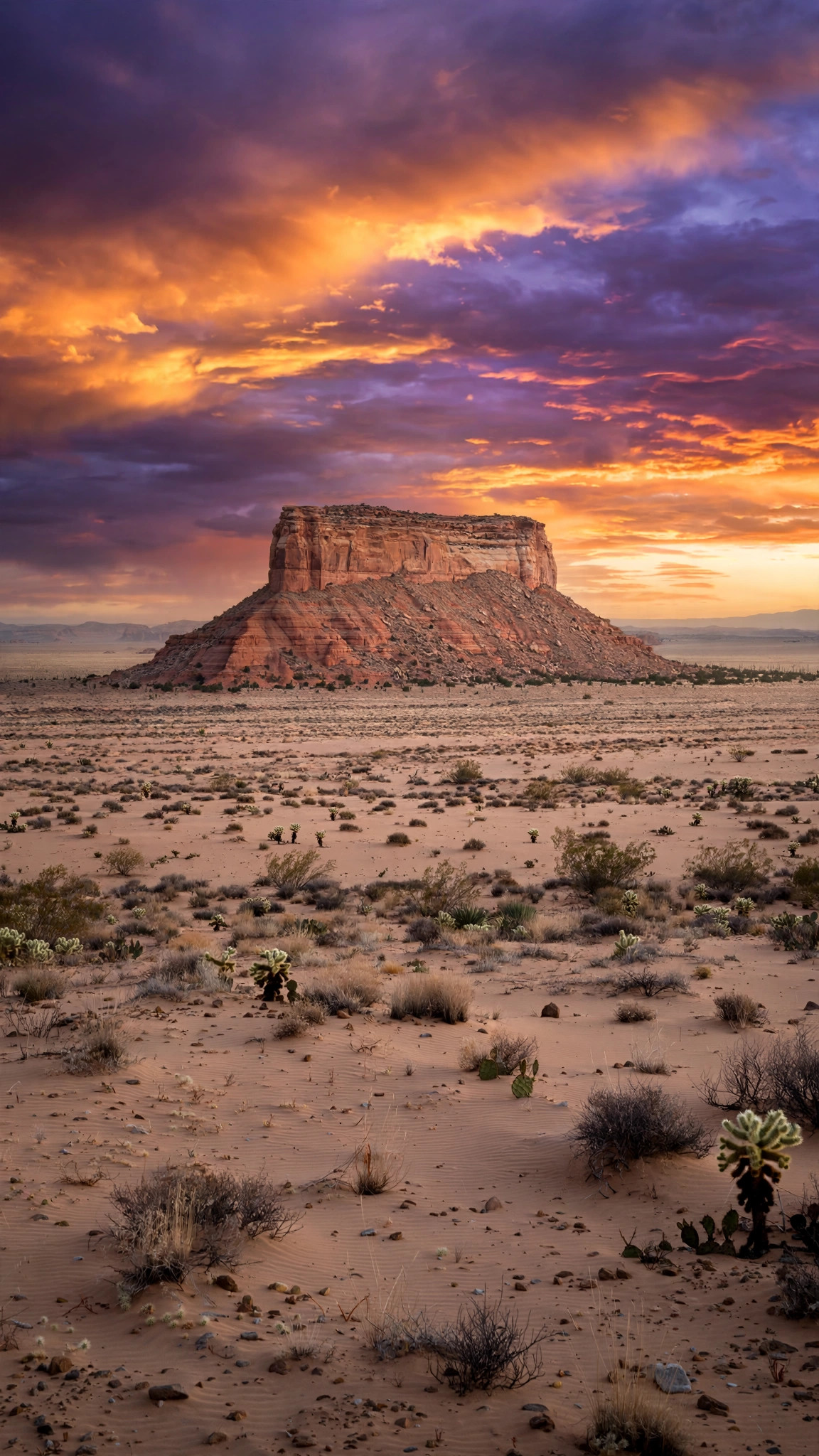 Lone Desert Plateau — Free Nature Wallpaper