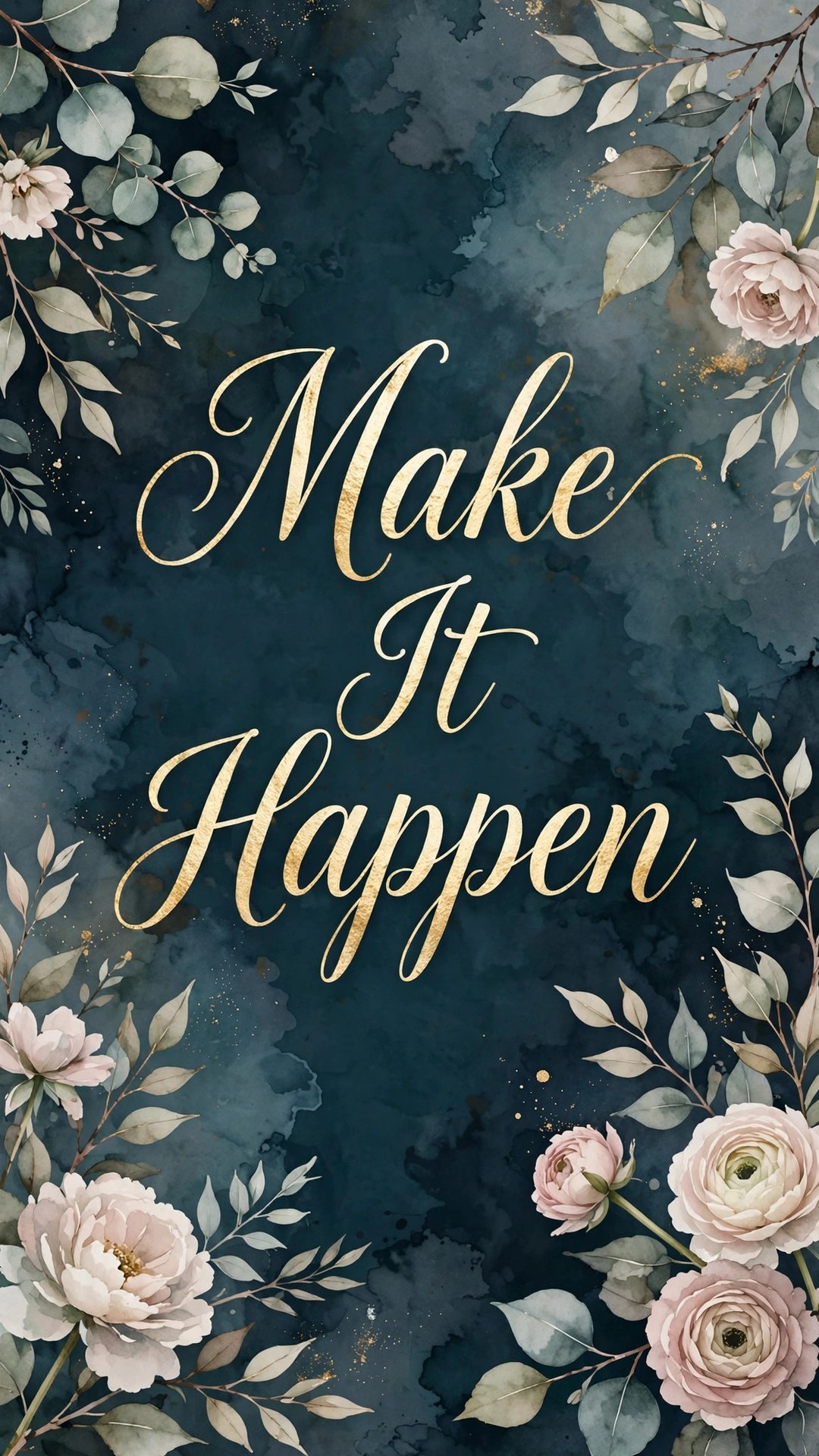 Make It Happen Typography Wallpaper — Free Quotes Wallpaper
