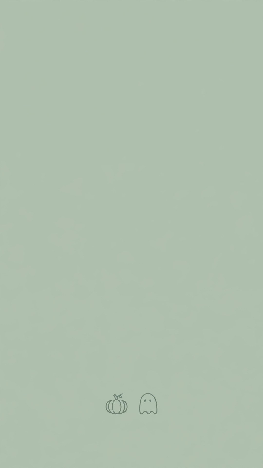 Sage Green Pumpkin Minimal Wallpaper — Free Minimal Wallpaper