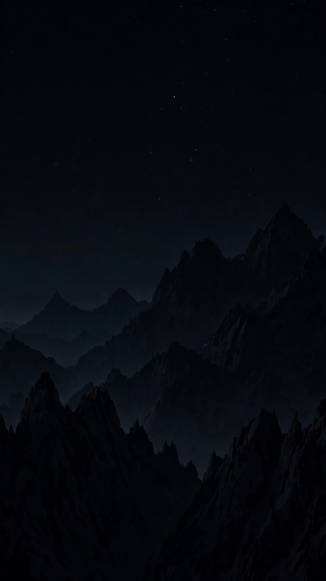 Mountain Silhouette AMOLED Wallpaper — Free Dark / AMOLED Wallpaper