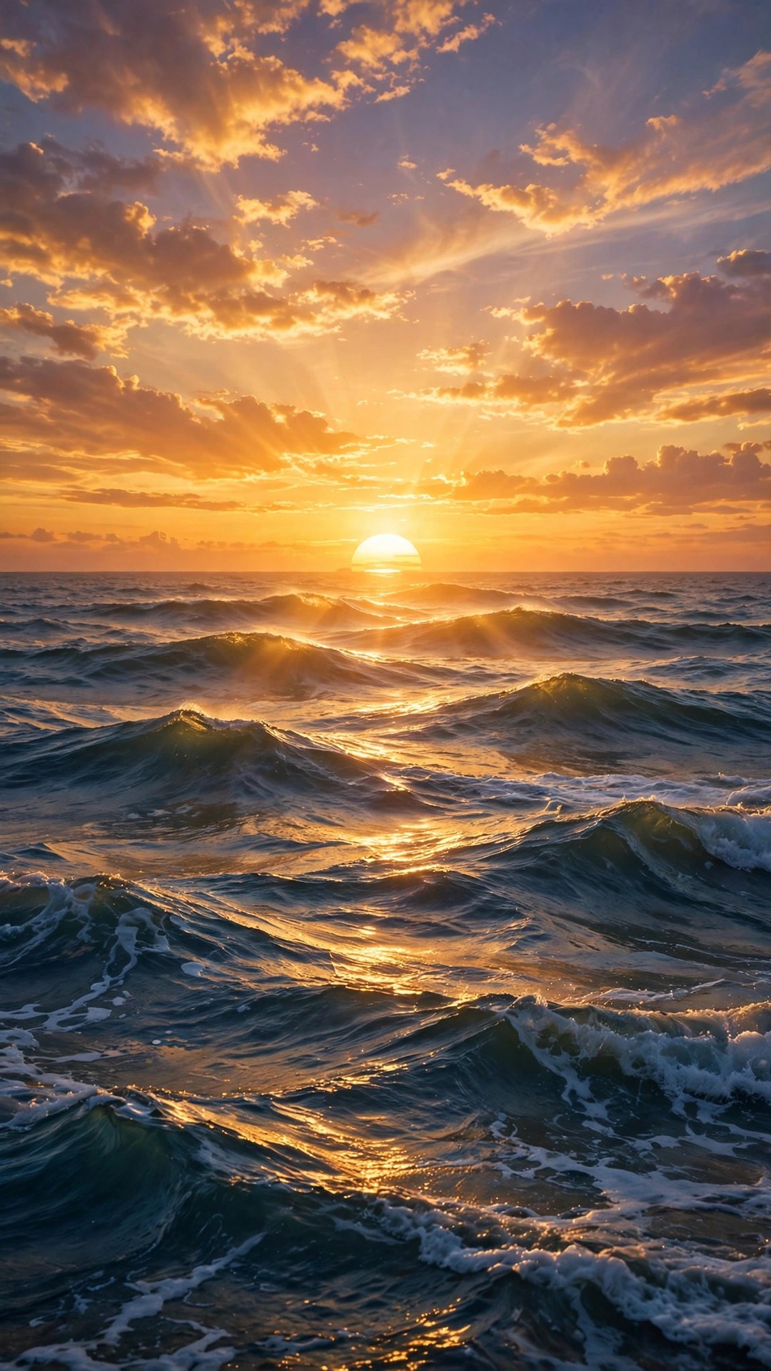 Ocean Sunset Waves Wallpaper — Free Ocean Wallpaper