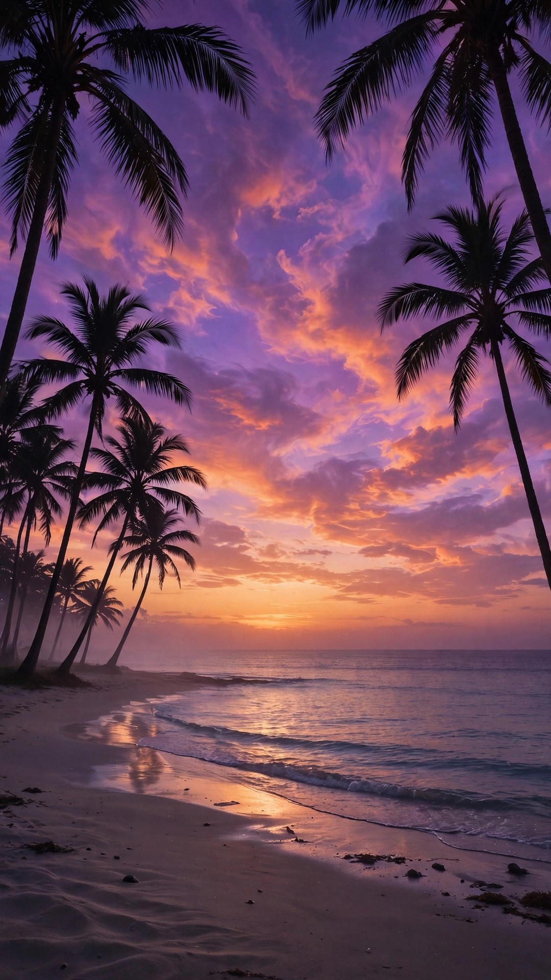 Palm Silhouette Dusk Wallpaper — Free Ocean Wallpaper