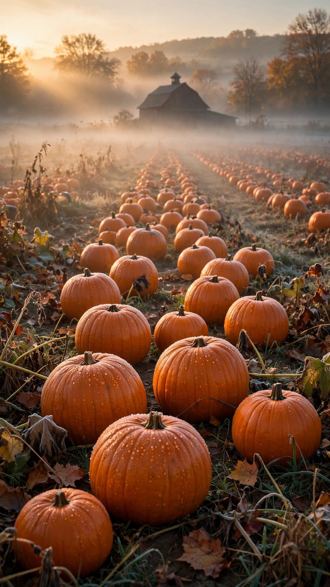 Pumpkin Patch Sunrise Wallpaper — Free Nature Wallpaper