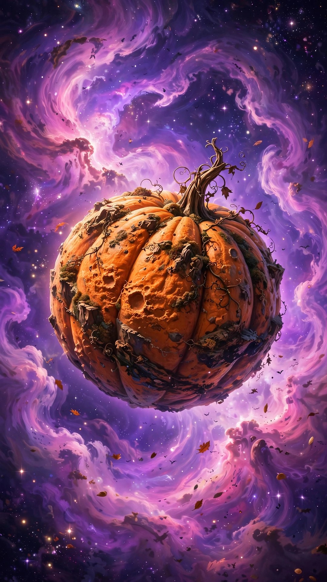 Pumpkin Planet Galaxy Wallpaper — Free Space Wallpaper