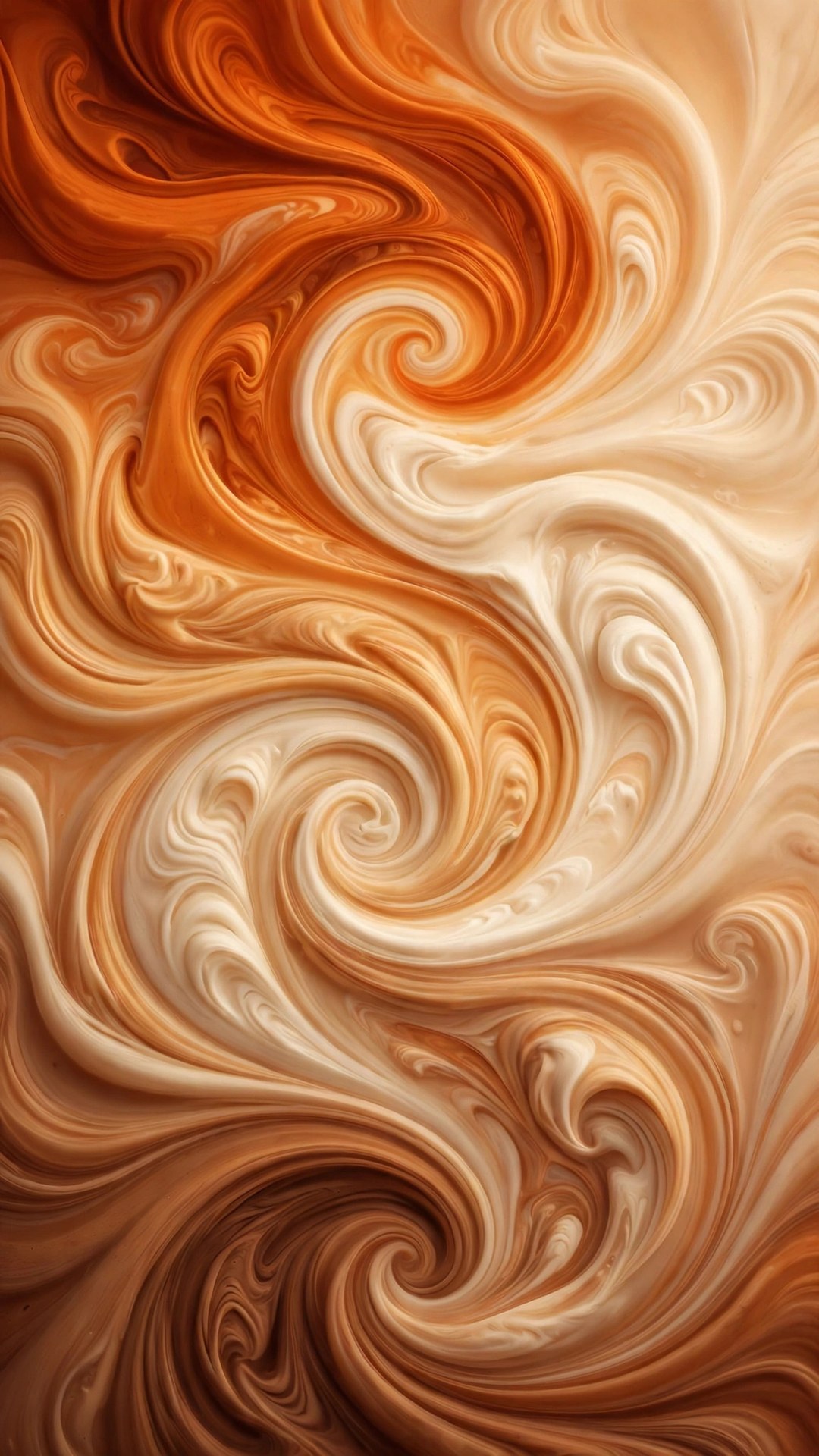 Pumpkin Spice Swirl Gradient Wallpaper — Free Abstract Wallpaper