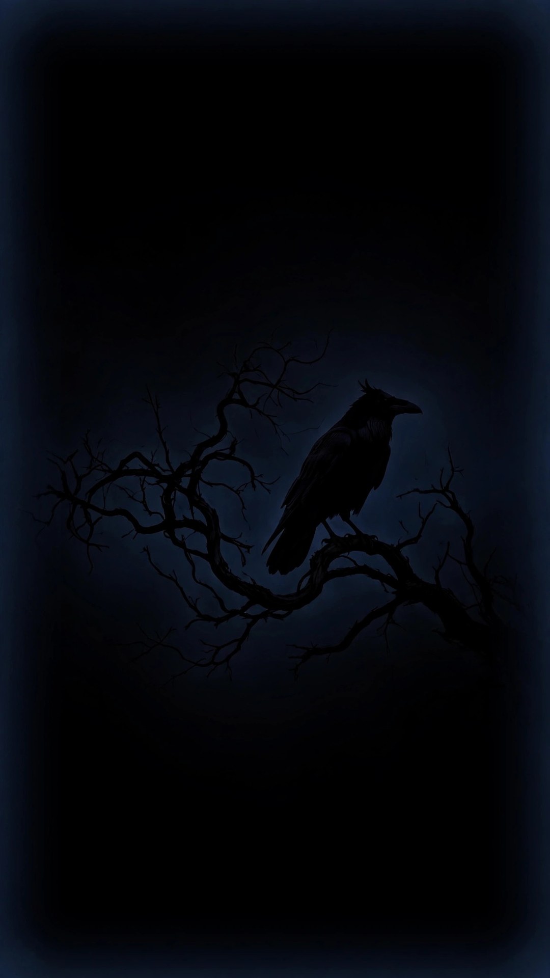 Raven Silhouette AMOLED Wallpaper — Free Dark / AMOLED Wallpaper