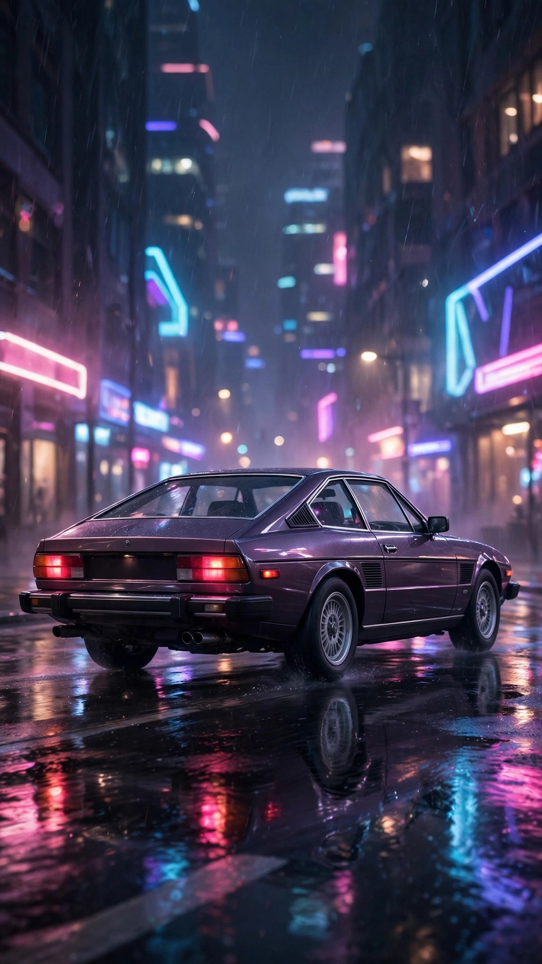Retro GT Night Drive Wallpaper — Free Cars Wallpaper
