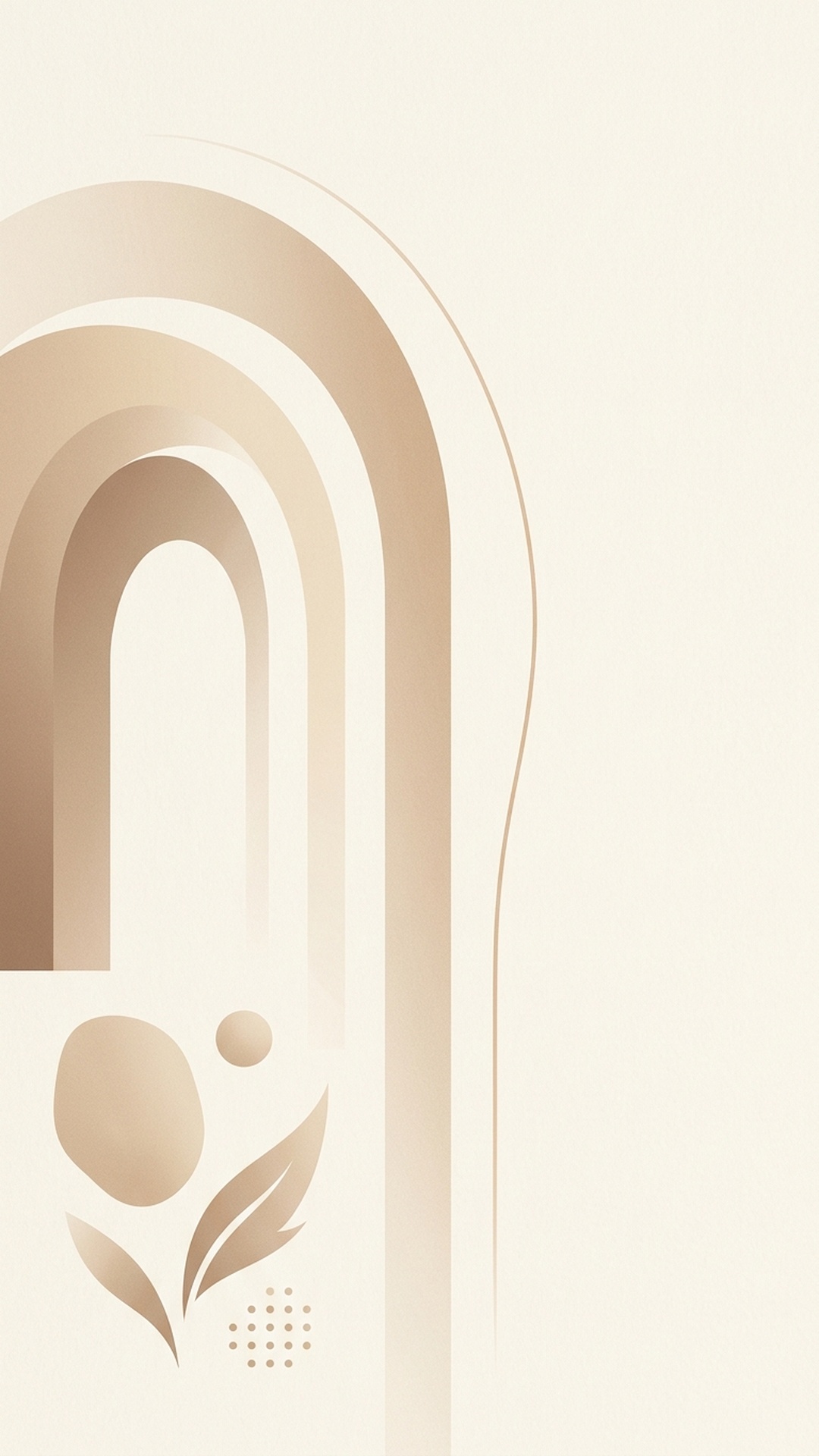 Soft Beige Arches — Free Minimal Wallpaper