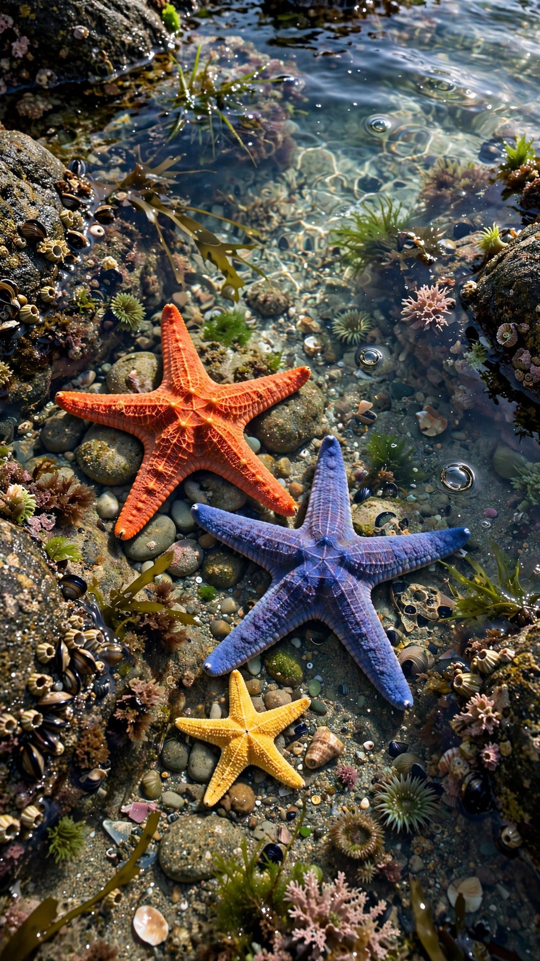Starfish Tide Pool Wallpaper — Free Ocean Wallpaper
