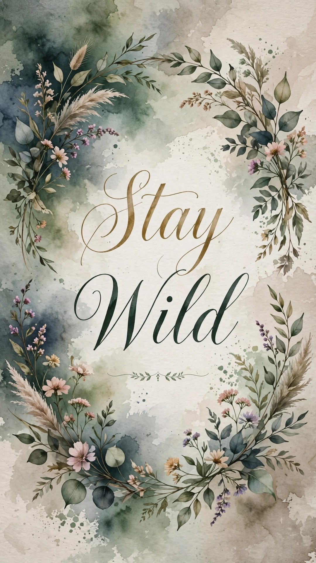 Stay Wild Typography Wallpaper — Free Quotes Wallpaper