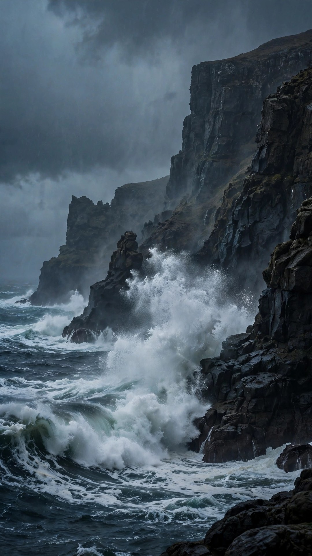 Stormy Sea Cliffs Wallpaper — Free Ocean Wallpaper