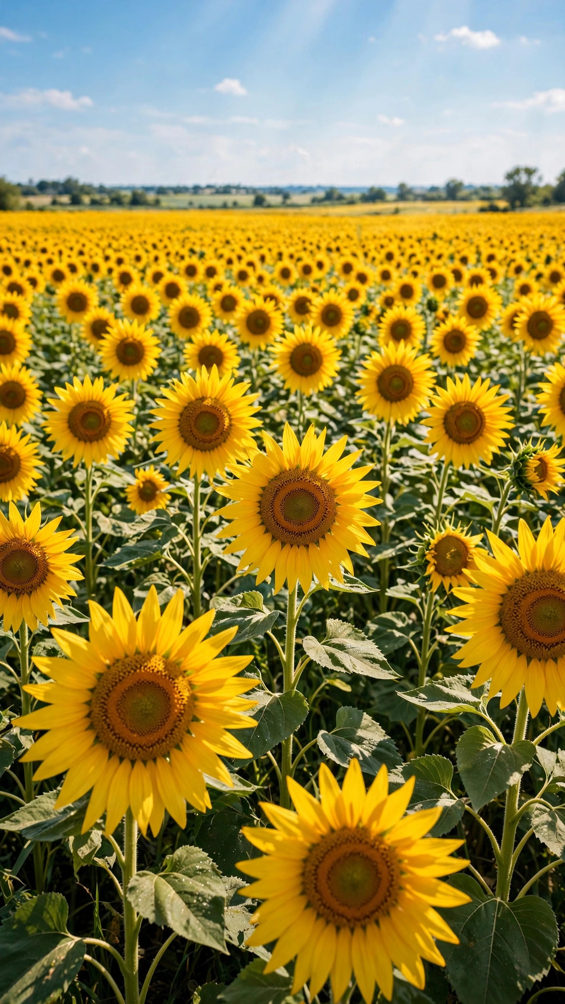 Summer Sunflower Field — Free Seasonal Wallpaper