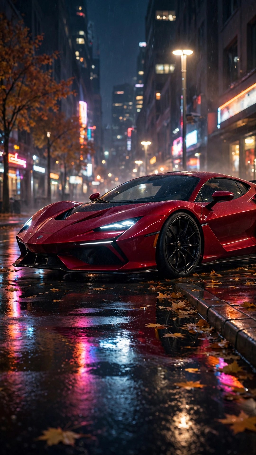 Supercar Crimson Night Wallpaper — Free Cars Wallpaper