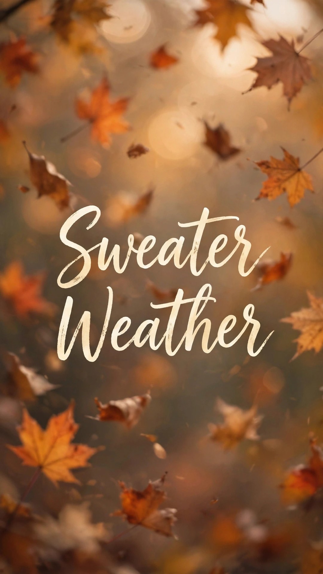 Sweater Weather Typography Wallpaper — Free Quotes Wallpaper
