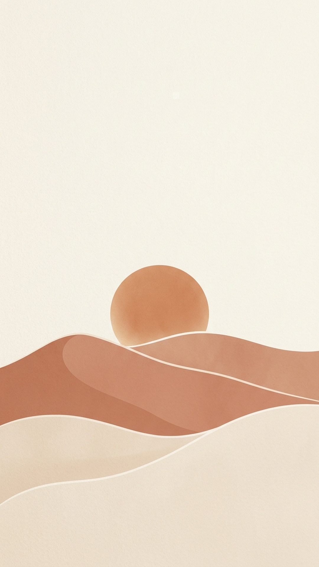 Terracotta Sun Dunes — Free Minimal Wallpaper