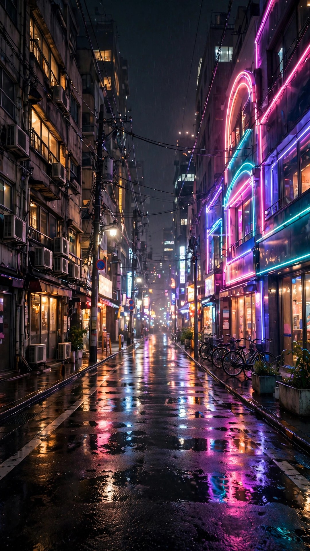 Tokyo Neon Street Night Wallpaper — Free Architecture Wallpaper