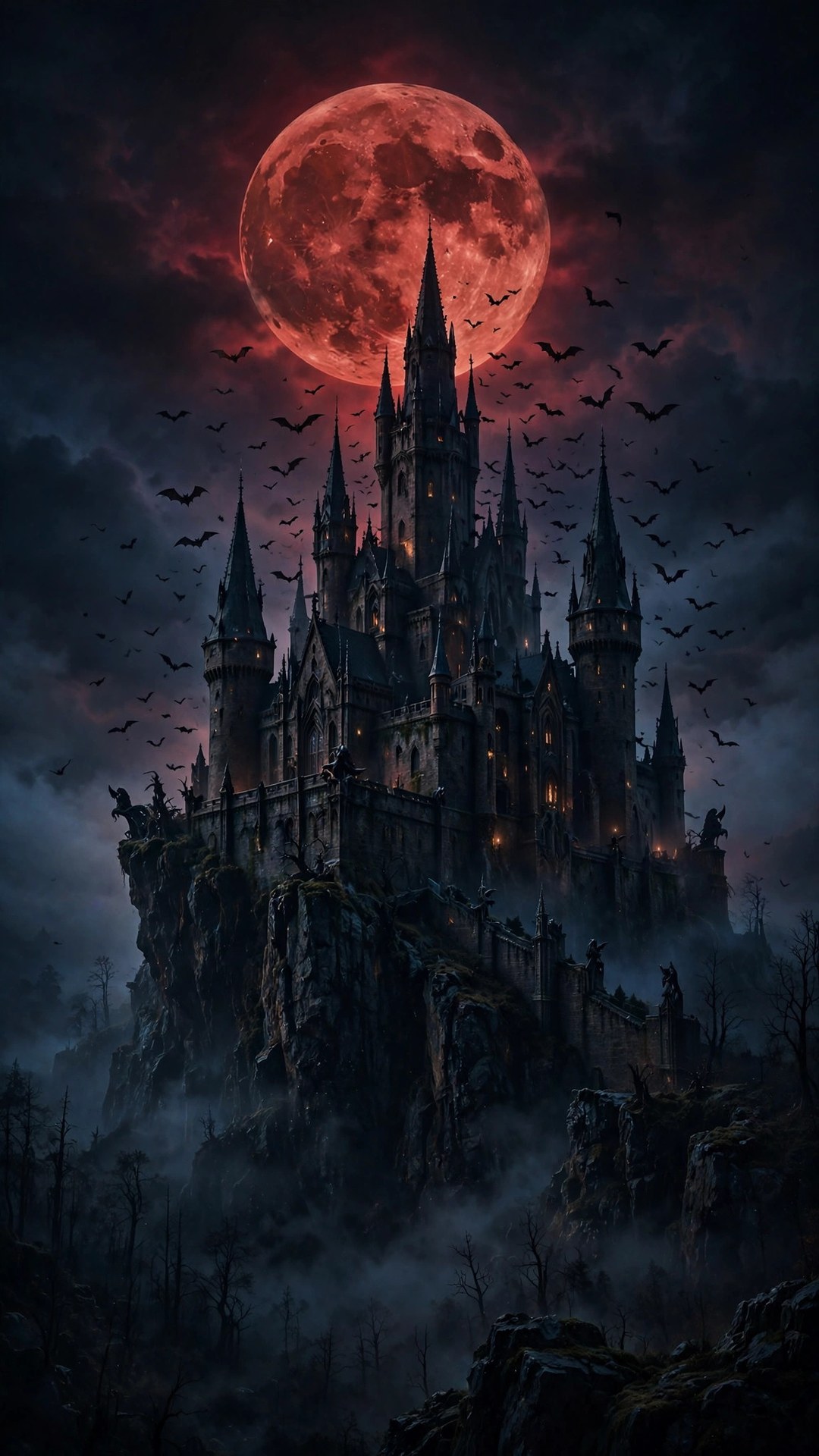Vampire Castle Halloween Night Wallpaper — Free Seasonal Wallpaper