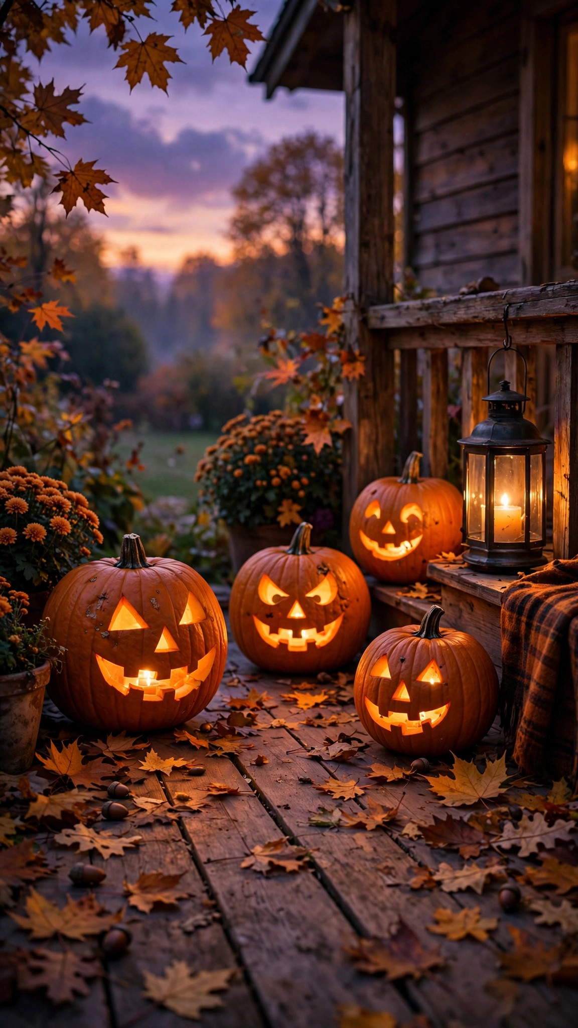 Warm Twilight Pumpkin Glow — Free Seasonal Wallpaper