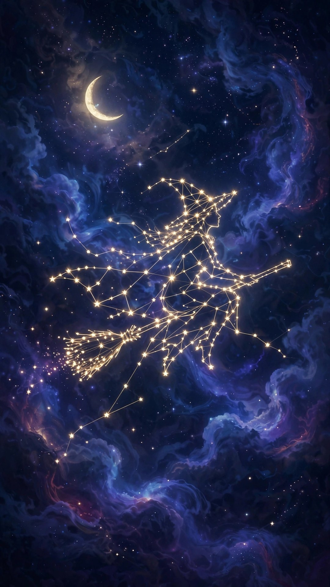Witch Broom Constellation Wallpaper — Free Space Wallpaper